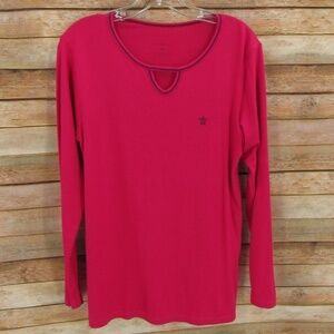 Daniela Tombini Crew Neck Long Sleeve Pajama Top M